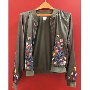 Embroidered Bomber Jacket